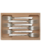 Coffret de 6 fourchettes décors maison Roger Orfèvre