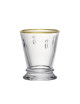 4 verres à eau Abeille bord or La Rochère