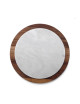Centre de table DEGRENNE marbre bois noyer