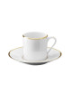 6 tasses et soucoupes Degrenne Eclipse Galon Or - 3 tailles