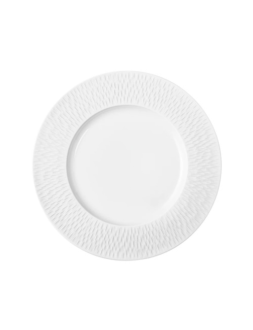 6 assiettes Boréale Satin Blanc Degrenne - 6 tailles