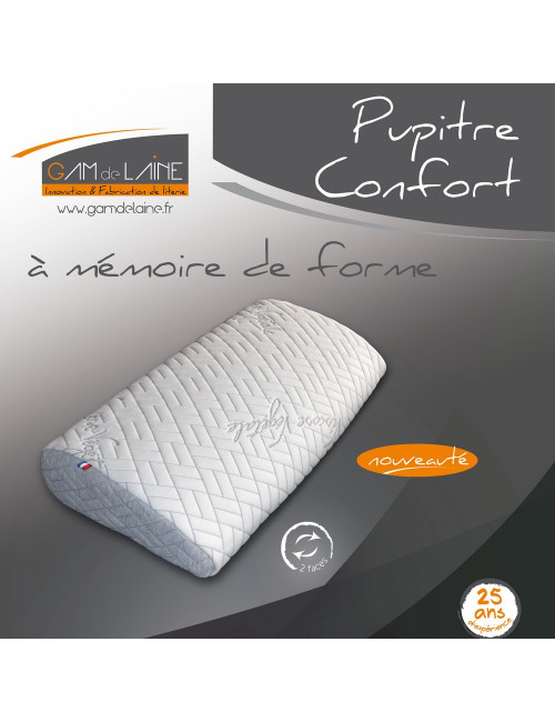 Oreiller pupitre 8cm ou 12cm Gam de Laine