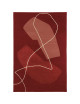 Tapis Duo rouge ou ivoire Toulemonde Bochart - 3 dimensions
