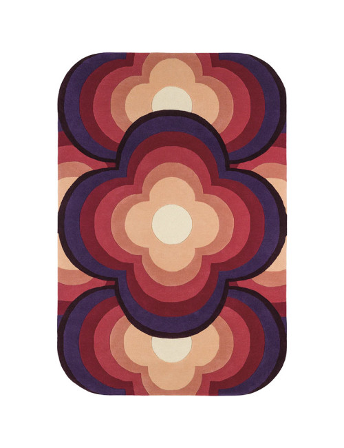 Tapis Flowerpower Fuschia Toulemonde Bochart - 2 dimensions