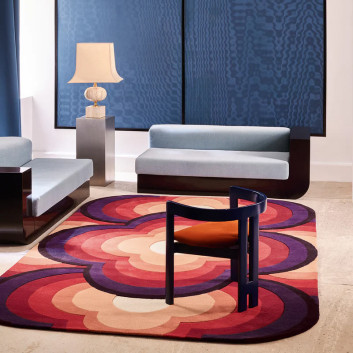 Tapis Flowerpower Fuschia Toulemonde Bochart - 2 dimensions