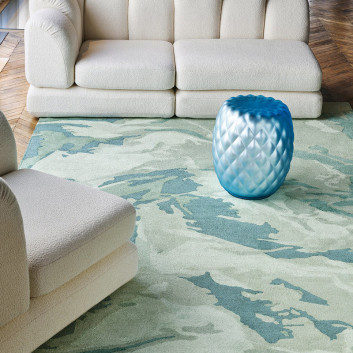 Tapis Paper beige ou céladon Toulemonde Bochart - 3 dimensions
