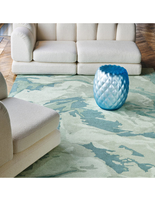 Tapis Paper beige ou céladon Toulemonde Bochart - 3 dimensions