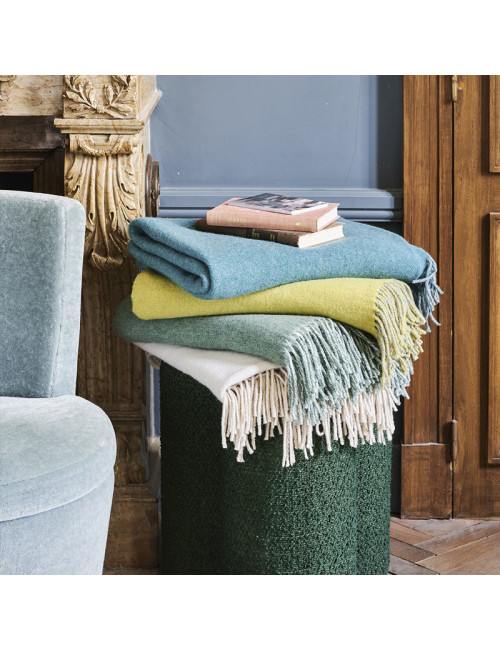 Plaid Jeté de canapé Duetto laine Garnier Thiebaut - 6 coloris