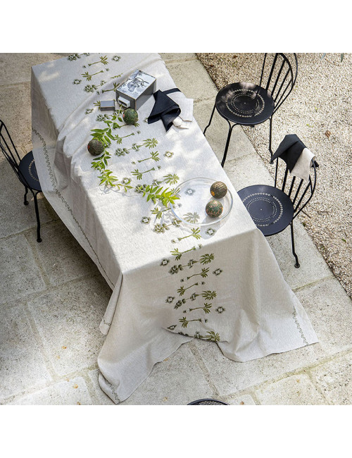 Nappe Barbade Alexandre Turpault 100% lin - 3 dimensions