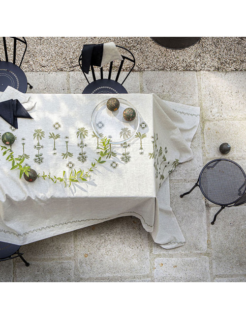 Nappe Barbade Alexandre Turpault 100% lin - 3 dimensions