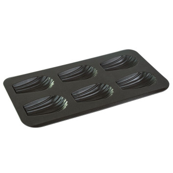 Plaque à 6 madeleines gourmandes antiadhérent Gobel 39,5x20cm