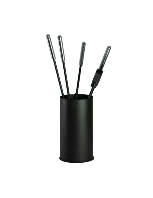 Serviteur de cheminée noir Reignoux - 2 coloris