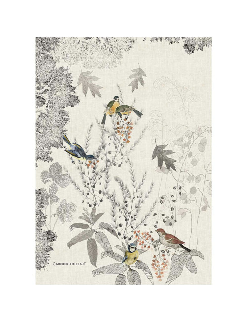 2 Torchons Monochrome Fusain Garnier Thiebaut