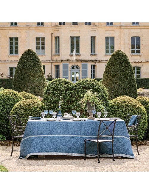 4 serviettes de table Harmonie bleu Garnier Thiebaut