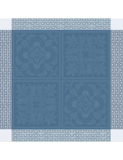 4 serviettes de table Harmonie bleu Garnier Thiebaut