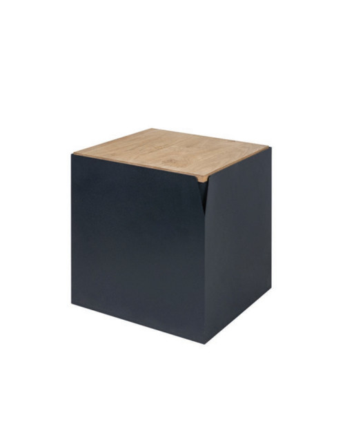Réserve à pellets noire et bois Reignoux - 2 tailles
