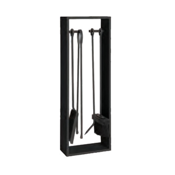 Serviteur de cheminée noir Reignoux h.64cm
