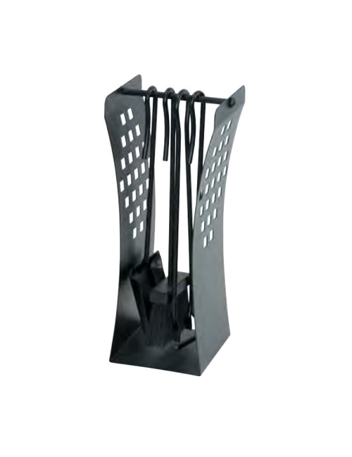 Serviteur de cheminée noir Reignoux h.43cm