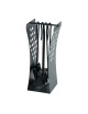Serviteur de cheminée noir Reignoux h.43cm