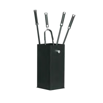 Serviteur de cheminée noir Reignoux h.60cm