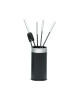 Serviteur de cheminée noir alu Reignoux h.62cm