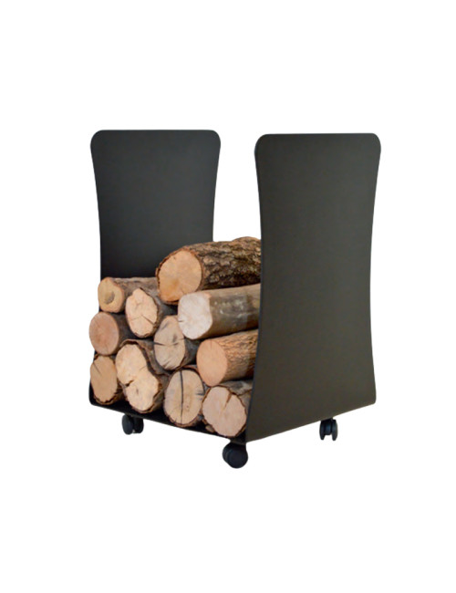 Porte buches réserve à bois en acier Reignoux