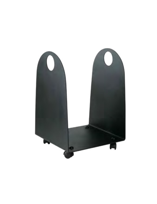 Porte buches réserve à bois en acier Reignoux à roulettes