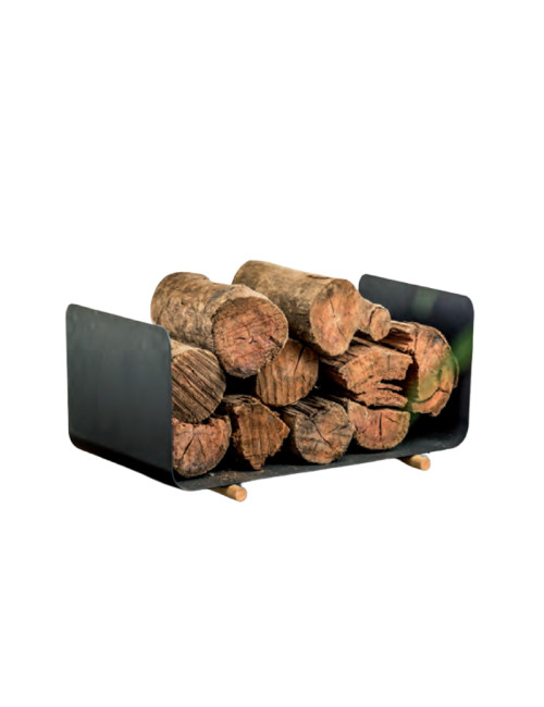 Porte buches ouvert réserve à bois Reignoux