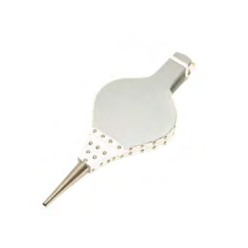 Soufflet pour cheminée Reignoux L.46cm alu inox et blanc