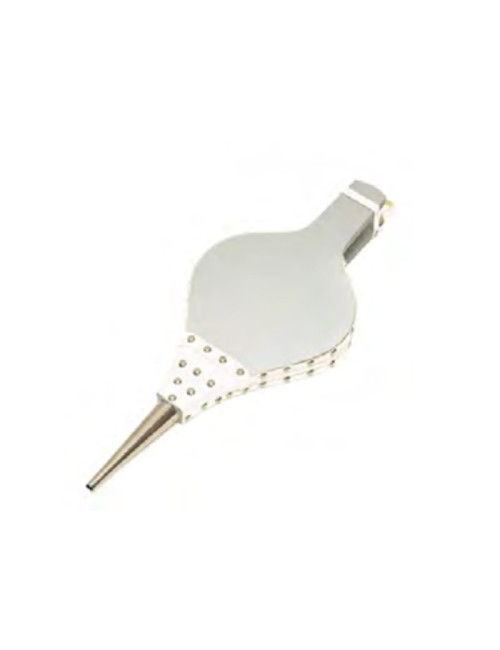 Soufflet pour cheminée Reignoux L.46cm alu inox et blanc