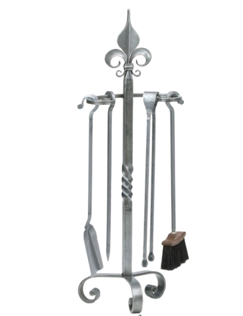 Serviteur de cheminée Reignoux h.80cm fleur de lys