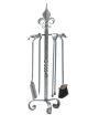 Serviteur de cheminée Reignoux h.80cm fleur de lys