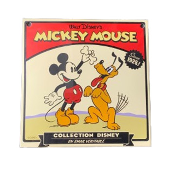 Plaque émaillée Mickey Mouse Email Replica 20x20cm