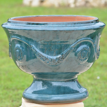 Vase coupe Anduze bleu Terre Figuière