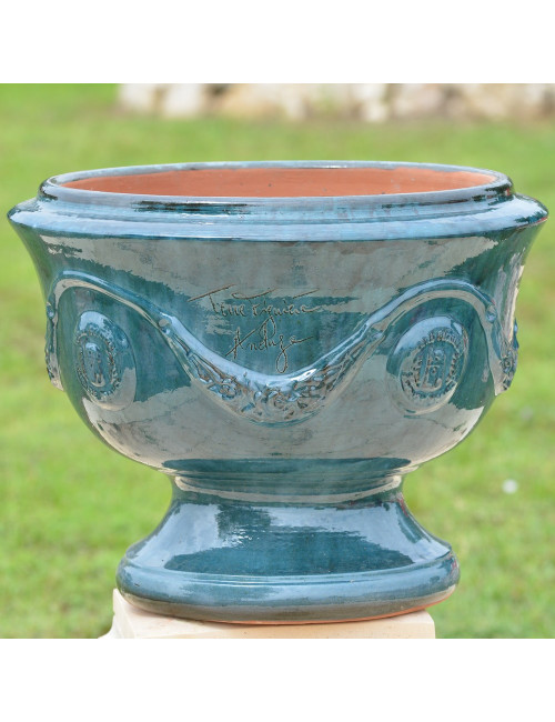 Vase coupe Anduze bleu Terre Figuière