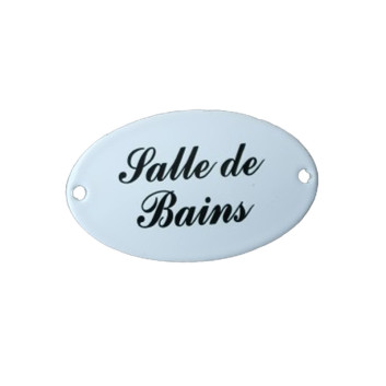 Plaque émaillée Salle de Bains Email Replica 5.5x9cm