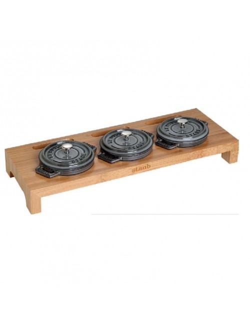 Présentoir 3 mini cocottes en fonte Staub - 2 coloris