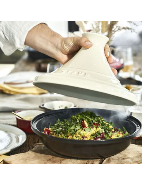 Tajine en fonte Staub 20cm crème