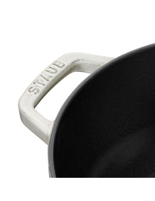 Cocotte en fonte Staub 24cm flocon truffe blanche