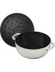 Cocotte en fonte Staub 24cm flocon truffe blanche