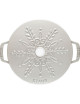 Cocotte en fonte Staub 24cm flocon truffe blanche