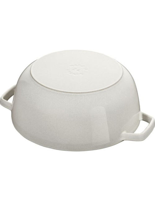 Cocotte en fonte Staub 24cm flocon truffe blanche
