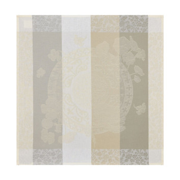4 serviettes de table Fleurs gourmandes Le Jacquard Français - craie