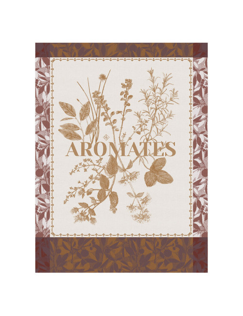 Torchon Aromates Le Jacquard Français en coton - 2 coloris