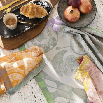 Torchon Brunch Gourmand Le Jacquard Français en coton - 3 coloris