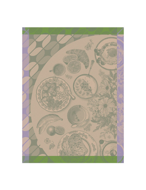 Torchon Brunch Gourmand Le Jacquard Français en coton - 3 coloris