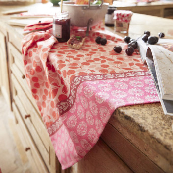 Torchon Cerises Le Jacquard Français en coton - 3 coloris
