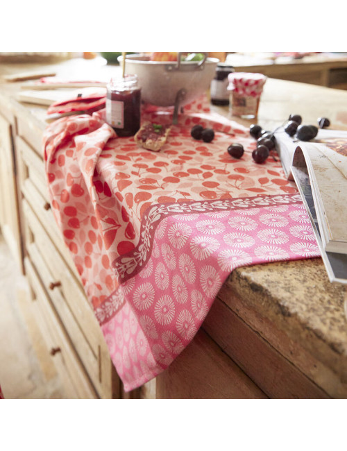 Torchon Cerises Le Jacquard Français en coton - 3 coloris