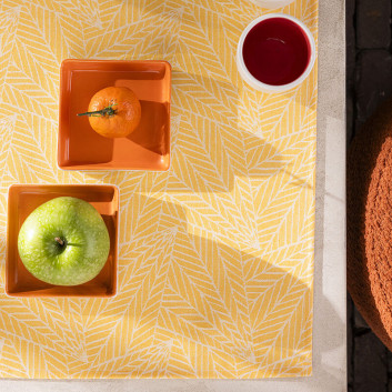 4 sets de table enduits A la carte feuilles Le Jacquard Français - 4 coloris