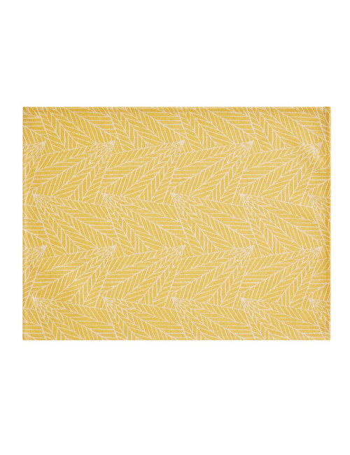 4 sets de table enduits A la carte feuilles Le Jacquard Français - 4 coloris
